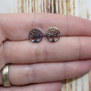 🦋Brand New! Silver Tree of Life Studs